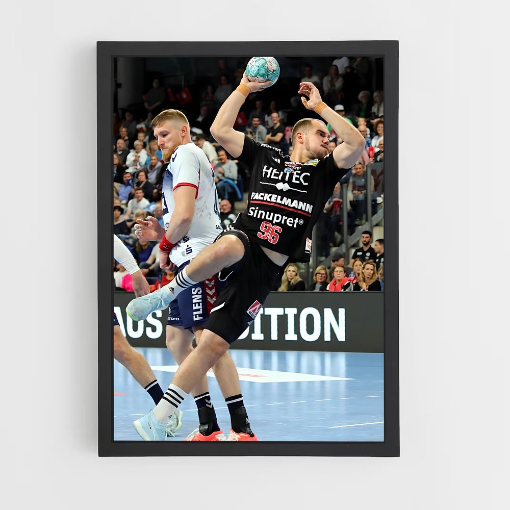 Poster passion sport – affiche Handball (vue 2)